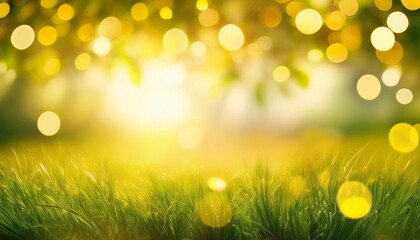 abstract summer background with yellow bokeh