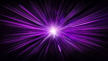Fototapeta premium abstract background with a bright star exploding and generating purple light streaks on black background high quality photo