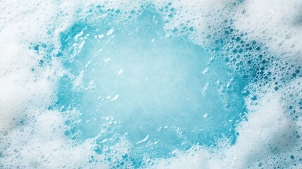 A close-up of bubbly frothy water with fresh hues, encapsulating a refreshing scene of purity, clean energy, and the vivid movement of natural water elements.