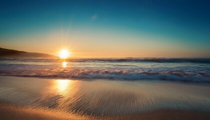 Fototapeta premium intentionally blurred image of sunrise at the beach