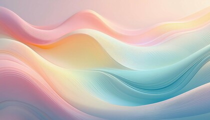 Fototapeta premium subtle abstract background with soft pastel waves gradient colors for designing apps or products