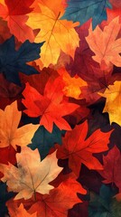 Fototapeta premium Autumn Maple Leaves Colorful Fall Foliage