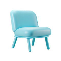 Chair transparent background room decoration material
