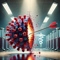 Arrow of hope destroys the virus