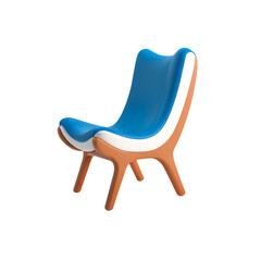 Chair transparent background room decoration material
