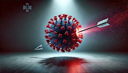 Arrow of hope destroys the virus