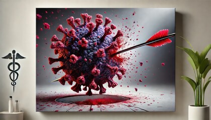 Arrow of hope destroys the virus