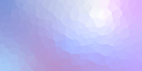 Modern abstract crystallize light gradient purple blue blurred background. Vector background from polygons. Crystal pattern wallpaper. Generative Art pastel geometric mosaic background illustration.