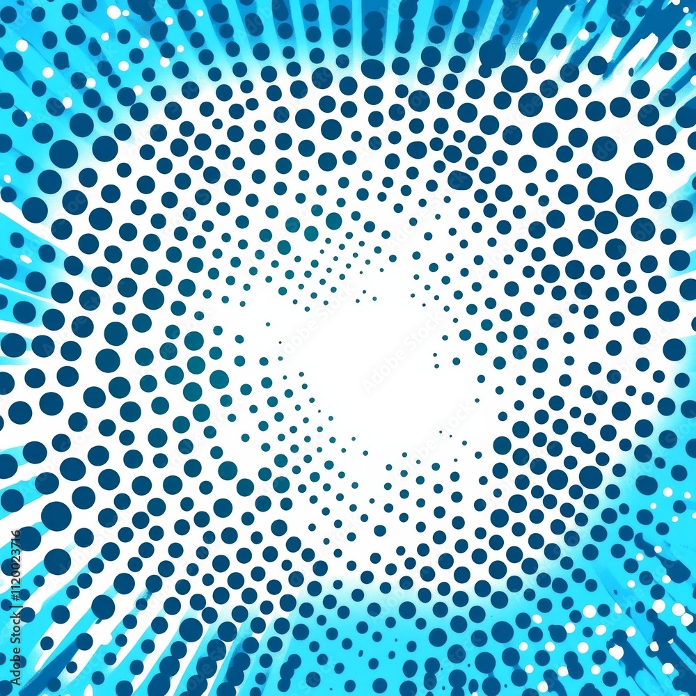 Aufkleber dots halftone white and blue color pattern gradient grunge texture background. dots pop art comics s