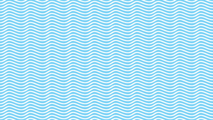 Vetor seamless pattern, sea waves, light blue color, simple geometric pattern template