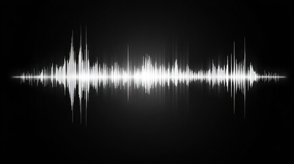 A visual representation of sound waves on a dark background.