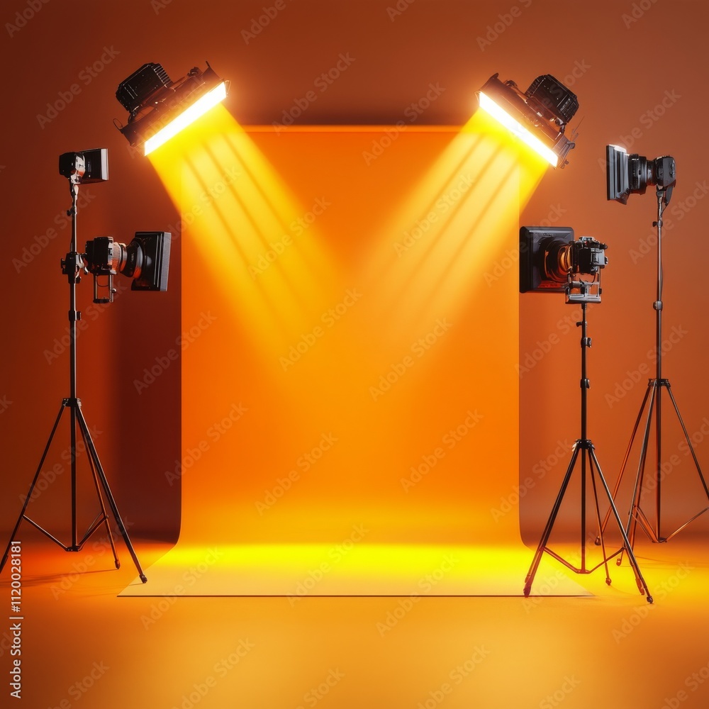 Aufkleber the vector set of light includes a light source, studio lighting, walls, and a png. it also includes
