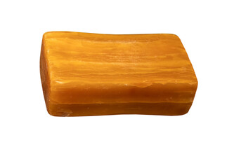retro hard soap on white, isolated
