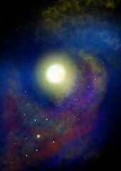 wallpaper of a state in outer space, a nebula in the galaxy