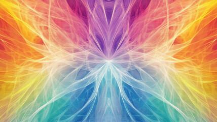 Obraz premium Colorful abstract background featuring vibrant rainbow hues and intricate patterns, evoking sense of energy and creativity. Perfect for artistic projects and designs