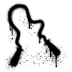 Jump rope sport graffiti with black spray paint. vector illustration. © tedi