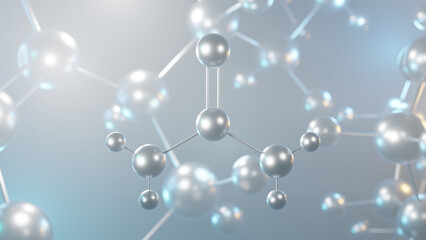 urea molecular structure, 3d model molecule, carbamide, structural chemical formula view from a microscope