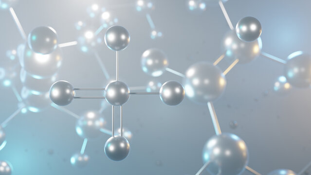 calcium sulfate molecular structure, 3d model molecule, e516, structural chemical formula view from a microscope
