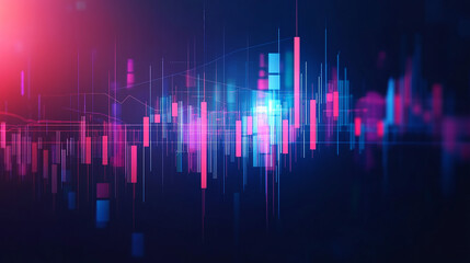 Business candle stick graph chart of stock market