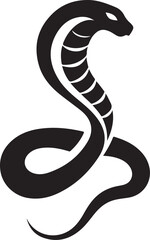Fototapeta premium black and white snake Vector Illustration silhouette 