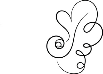 abstract floral heart