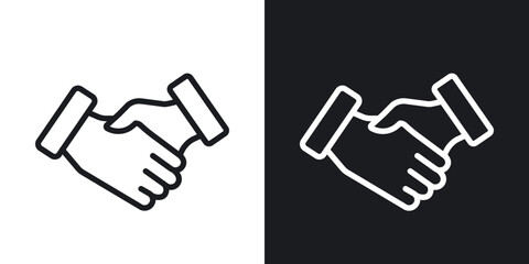 Partnership icons. vector set in black colors