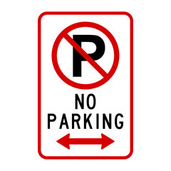 No parking sign