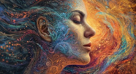 DMT Style Portrait: A Meditative Journey in Artificial Intelligence and Music
