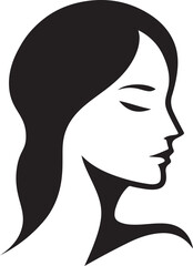 silhouette of a woman face vector art