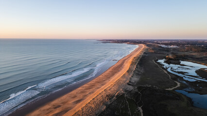 La Gachere beach in Brem sur Mer, Vendee, France