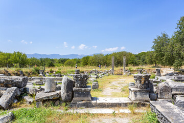 Beautiful view of the archaeological site of Aphrodisias, Turkey
