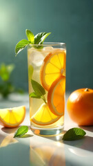 Refreshing Minty Orange Beverage