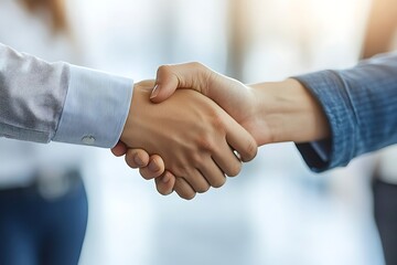 Business Professionals Handshake Agreement Background