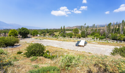 Beautiful view of the archaeological site of Aphrodisias, Turkey
