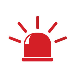 siren icon. emergency and ambulance symbol isolated on white background for website, banner, mobile app and graphic design elements