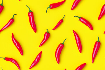 Seamless chilli pop art pattern wallpaper