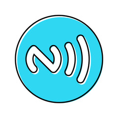 mark nfc technology color icon vector. mark nfc technology sign. isolated symbol illustration