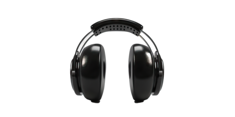 Shooting Ear Protection with Adjustable Headband, for Hearing Safety at the Shooting Range, Isolated on Transparent Background PNG