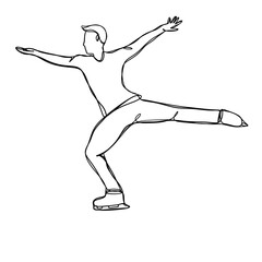 Male figure skater silhouette