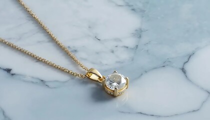 Fototapeta premium gold pendant with zirconium