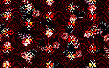 seamless pattern with flowers