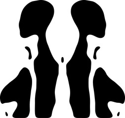 silhouette of a person B