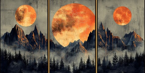 A modern 3D illustration of a wall frame canvas with flat art, showcasing marble shapes and circles. The design is clean and minimalist, set against a light background.