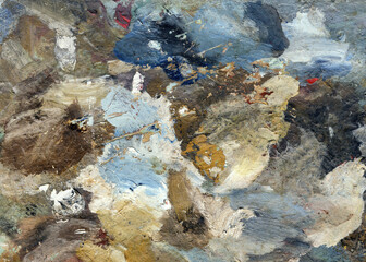 Abstract colorful painting palette. Natural abstraction background. Art wallpaper.	