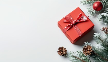 Elegant Minimalist Christmas Greeting Card Template Design Illustration