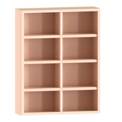 book shelf 3d icon illustration
