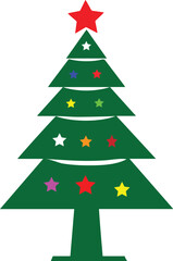 christmas tree isolated on white