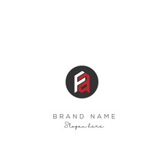 AF or FA letter logo icon design. Classic style luxury initials monogram.
