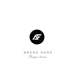 AF or FA letter logo icon design. Classic style luxury initials monogram.