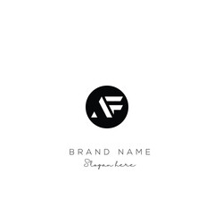 AF or FA letter logo icon design. Classic style luxury initials monogram.